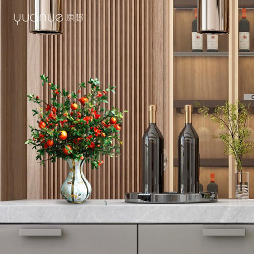 高端仿真花红色石榴假花干花中式餐桌花装饰花客厅花艺套装摆设件 商品图3