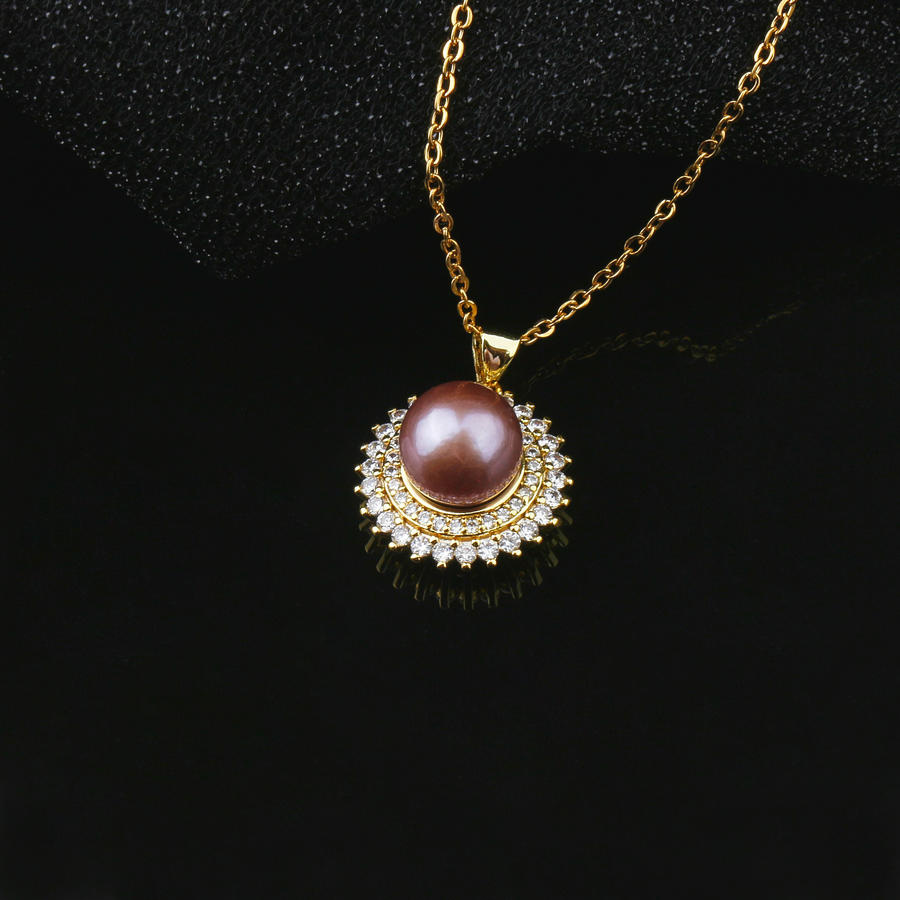 奥利维拉紫色爱迪生项链吊坠2638~晏r