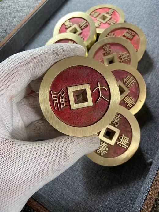 古法文创铸币 万世无疆背大雅 文房铜镇 QQH52 商品图11