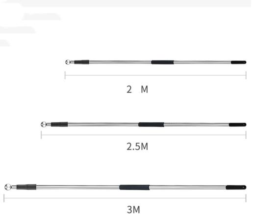 不锈钢伸缩手举旗杆 商品图3