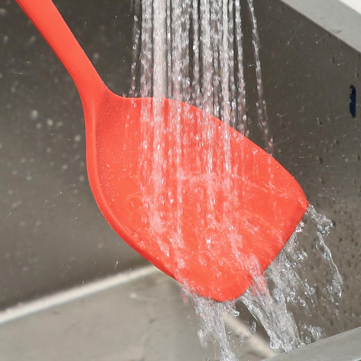  炊大皇 硅胶铲 加长不粘锅炒锅煎锅平底锅专用锅铲红色 商品图2