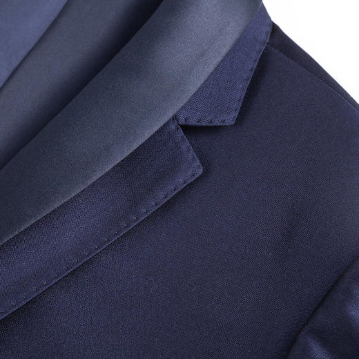 【上衣+裤子】罗蒙西装套装男士时尚修身可拆卸衣领新郎结婚礼服 商品图6