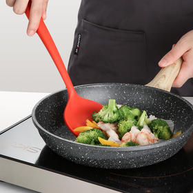  炊大皇 硅胶铲 加长不粘锅炒锅煎锅平底锅专用锅铲红色