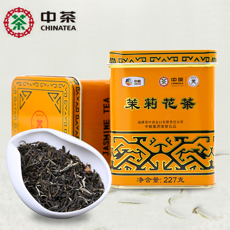 中粮-中茶一级茉莉花茶227g黄罐散装茶叶中华老字号中粮出品
