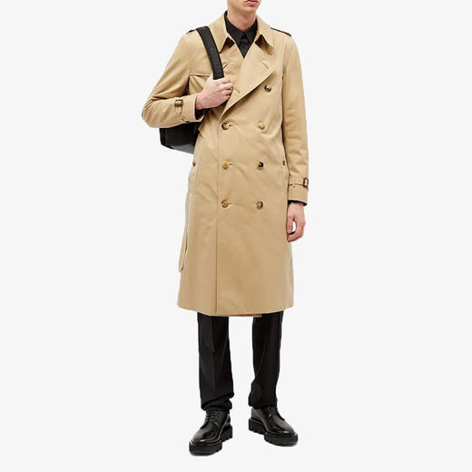 BURBERRY 巴宝莉 男士肯辛顿版型 – 长款 Heritage Trench 束腰风衣 卡其色 8028087 A1366 商品图2