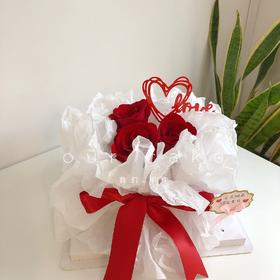 红玫瑰花束蛋糕-低糖处理无添加