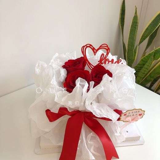 红玫瑰花束蛋糕-低糖处理无添加 商品图0