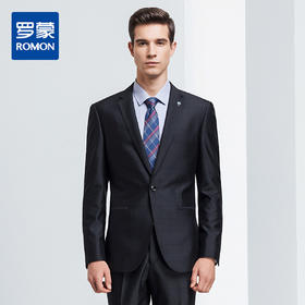 【上衣+裤子】罗蒙西服套装男秋装时尚修身格纹商务通勤婚庆西装