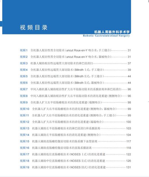 机器人胃肠外科手术学 李太原 刘东宁 外科学书机器人胃肠间质瘤手术手术入路术中技巧术后管理 人民卫生出版社9787117318952 商品图3