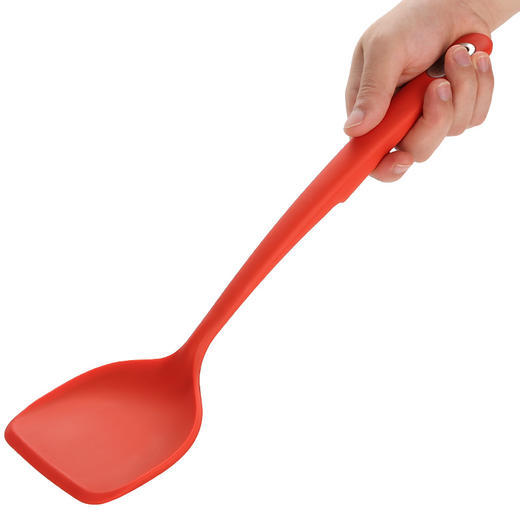  炊大皇 硅胶铲 加长不粘锅炒锅煎锅平底锅专用锅铲红色 商品图4