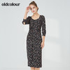 oldcolour秋季淑女气质七分袖碎花连衣裙BN31103023 商品缩略图2