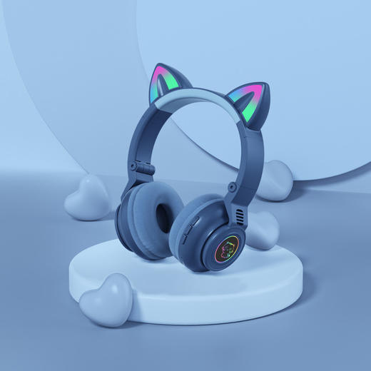 【耳机】新款STN26猫耳发光蓝牙耳机 无线运动游戏蓝牙耳机头戴式5.0 商品图6