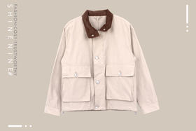 E933272232衣领拼接大口袋夹克