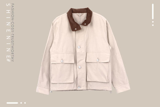 E933272232衣领拼接大口袋夹克 商品图0