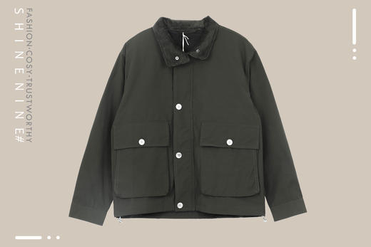 E933272233灯芯绒衣领休闲夹克 商品图0