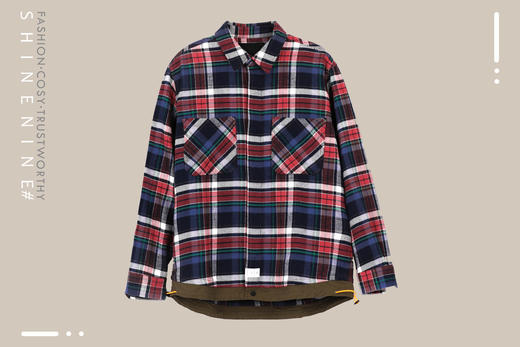 B939372269格纹下摆拼接抽绳夹克 商品图0