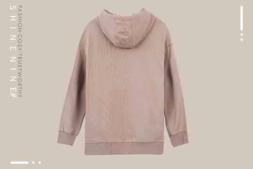 931863119胸前拼色帽衫套头卫衣 商品图3