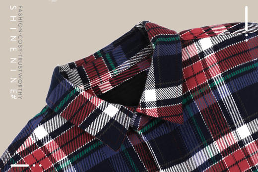 B939372269格纹下摆拼接抽绳夹克 商品图1