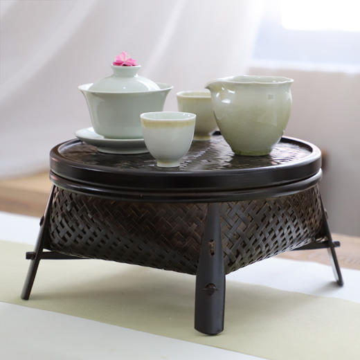 【浙礼文创】吕氏竹匠竹编茶具 商品图0