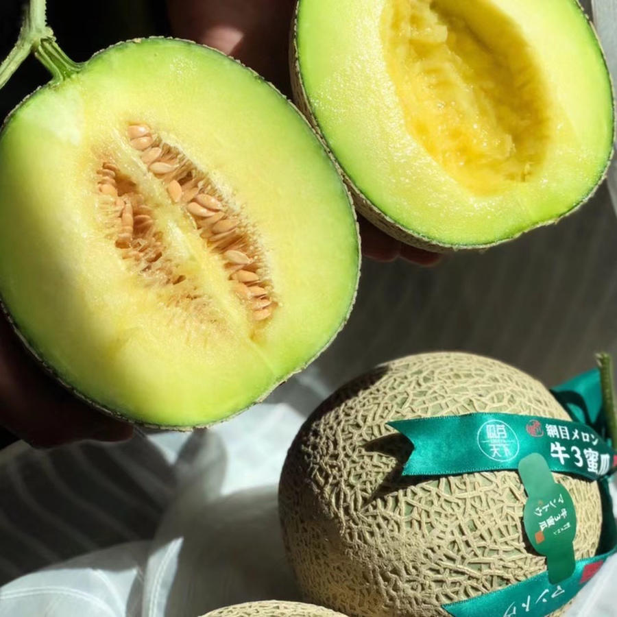 【牛3蜜瓜|梅陇瓜】90 4粒装箱8斤