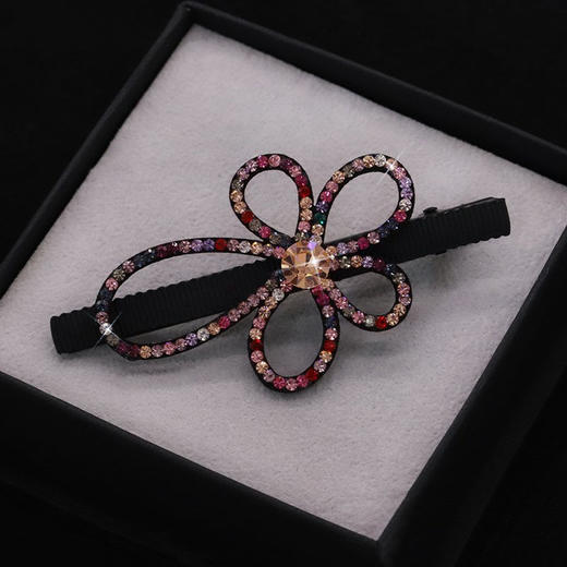 发夹饰品复古边夹镶钻发卡子成人水钻顶夹约一字夹水钻简头饰发饰 商品图2