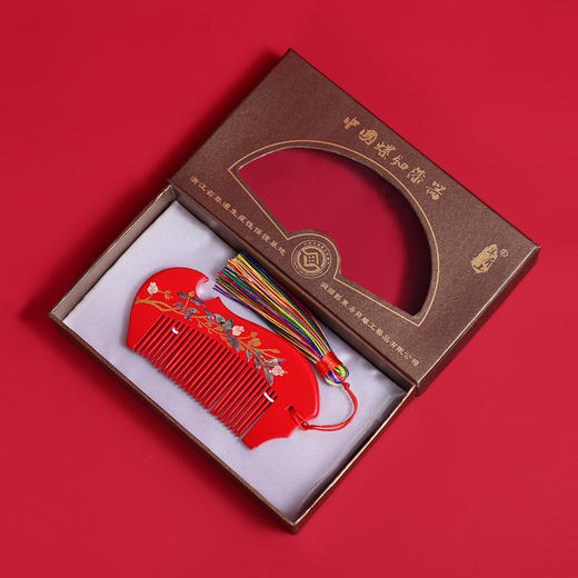 【浙礼文创】螺钿镶嵌檀木梳 商品图2