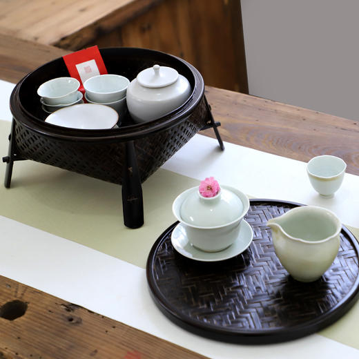 【浙礼文创】吕氏竹匠竹编茶具 商品图1