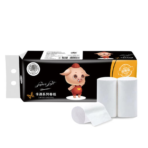  日相月3提30卷1500g小猪系列家用卷纸 0752-3提 商品图3