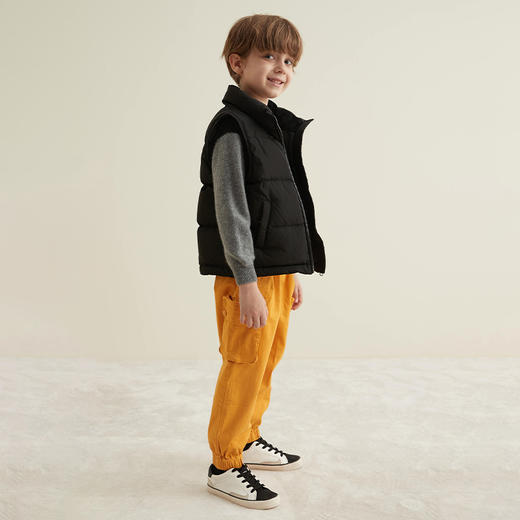 mettekids秋冬新品男童工装裤时尚大口袋纯棉百搭薄款休闲长裤 商品图3