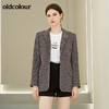 oldcolour秋季新品气质宽松复古小格纹小西装外套女BN31048038 商品缩略图2