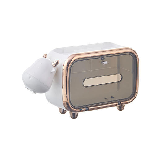 MMZN新款家用客厅卡通可爱镀金小牛纸巾盒 商品图4