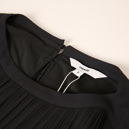 VIMAGE纬漫纪秋季新款系带高腰显瘦气质渐变连衣裙长款V1607238 商品图3