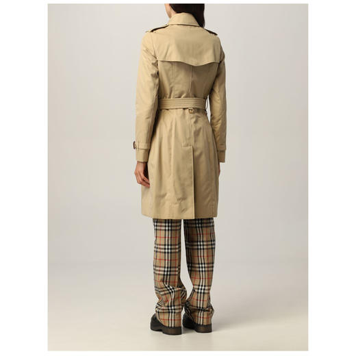 【一】BURBERRY 巴宝莉 女士切尔西版型 – 中长款 Heritage Trench 束腰风衣 卡其色 8045776 A1366 商品图2