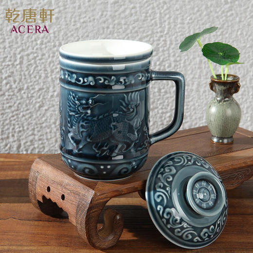 乾塘轩麒麟献瑞高杯三件套1入（宝石蓝） 商品图2