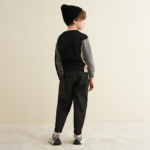 羊绒世家童装男童裤子秋季儿童运动裤潮童服卫裤透气拉链休闲裤 商品图3