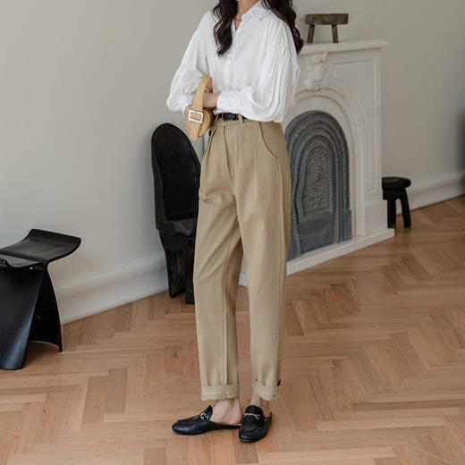 【梅豆】2021秋冬新款纯棉立体气球裤_HLY 商品图1