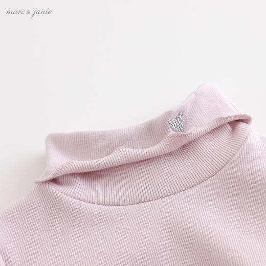 马克珍妮新款宝宝秋冬装 女童半高领打底衫 儿童t恤212809 商品图4