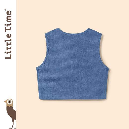 littletime男童蓝色马甲小背心春秋款2021秋季新款儿童无袖小外套 商品图1
