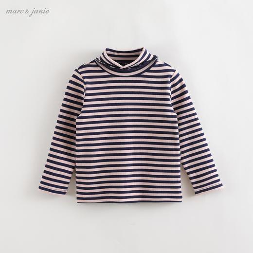 马克珍妮新款宝宝秋冬装 女童半高领打底衫 儿童t恤212809 商品图3