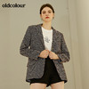 oldcolour秋季新品气质宽松复古小格纹小西装外套女BN31048038 商品缩略图4