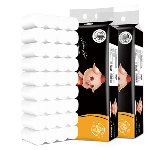  日相月3提30卷1500g小猪系列家用卷纸 0752-3提 商品图0