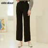 oldcolour秋季新品淑女气质高腰显瘦简约百搭休闲长裤子女BN31073019 商品缩略图0