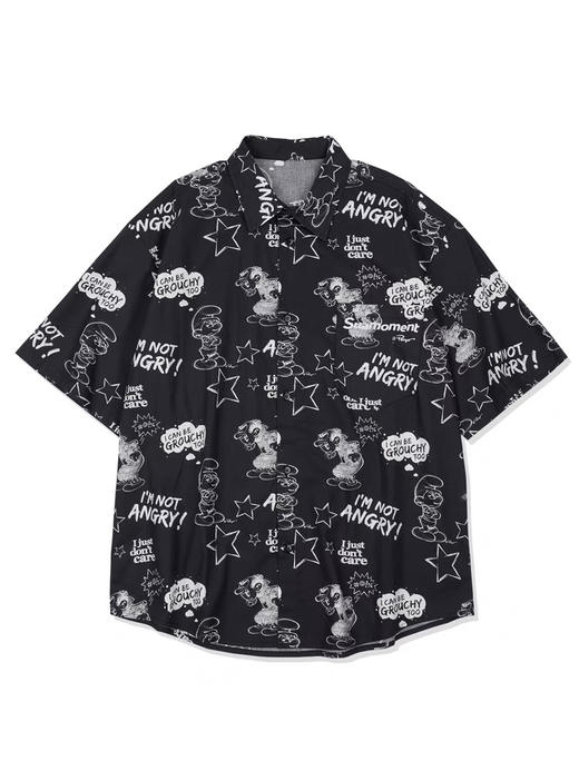 季末卖个寂寞！Suamoment国潮爪痕蓝精灵联名款半袖衬衫男女同款 商品图4