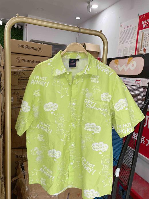 季末卖个寂寞！Suamoment国潮爪痕蓝精灵联名款半袖衬衫男女同款 商品图8