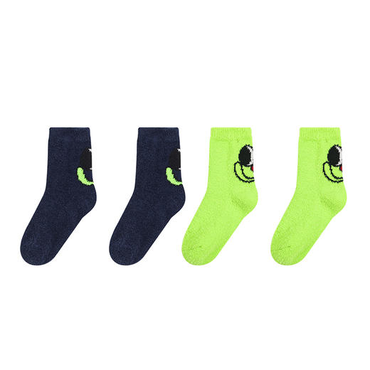 马拉丁潮牌漫画家童装儿童袜子冬宽松柔软罗纹口趣味加厚中筒袜 商品图4