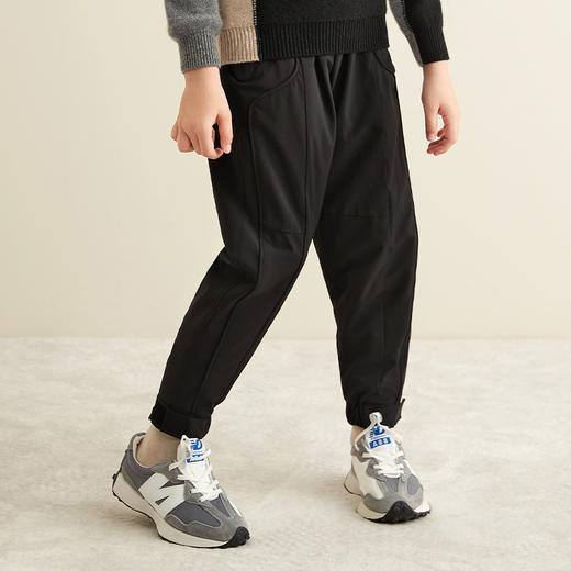 羊绒世家童装男童裤子秋季儿童运动裤潮童服卫裤透气拉链休闲裤 商品图1