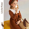 littletime女童连衣裙春秋不规则翻领针织毛衣裙2023秋冬儿童裙子 商品缩略图1