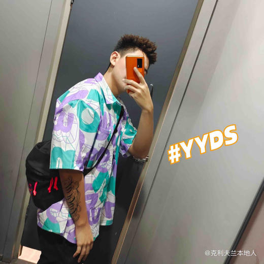 季末来货卖个寂寞！Suamoment抓痕满印乱序字母短袖衬衫男潮牌嘻哈衬衣外套设计感夏 商品图6