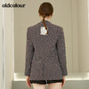 oldcolour秋季新品气质宽松复古小格纹小西装外套女BN31048038 商品缩略图1