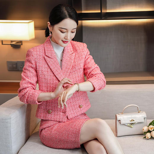 小香风西装外套女时尚韩版短款职业女士套装名媛西服 MGG7711 商品图2